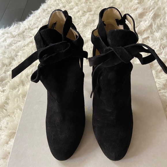 Jimmy Choo Marina 90 Ankle Boots - Black suede, size 39. - Picture 1 of 7